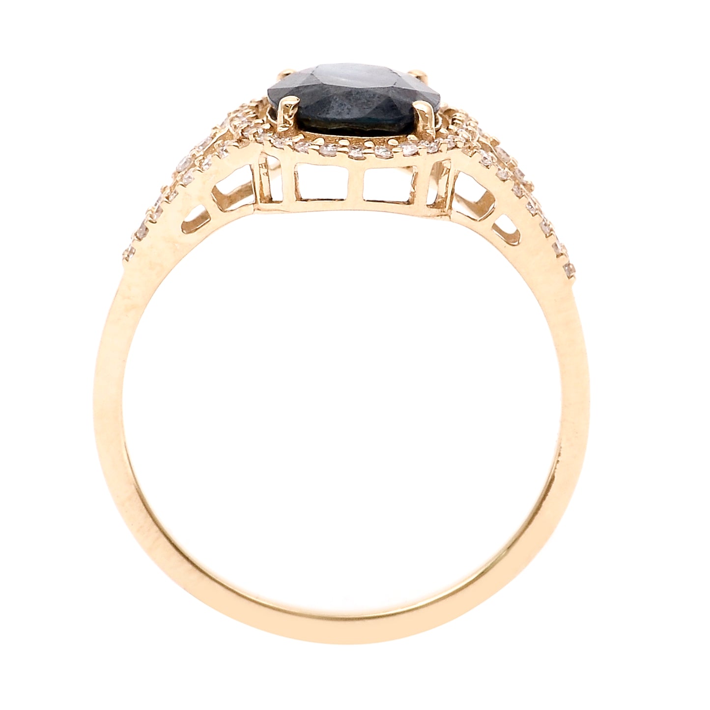 2.27 Ct Oval Natural Sapphire 14K Gold Ring