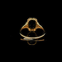2.29 Ct Octagon Step Cut Natural Sapphire 14K Gold Ring