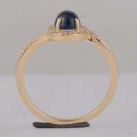 1.63 Ct Oval Sapphire 9K Gold Ring