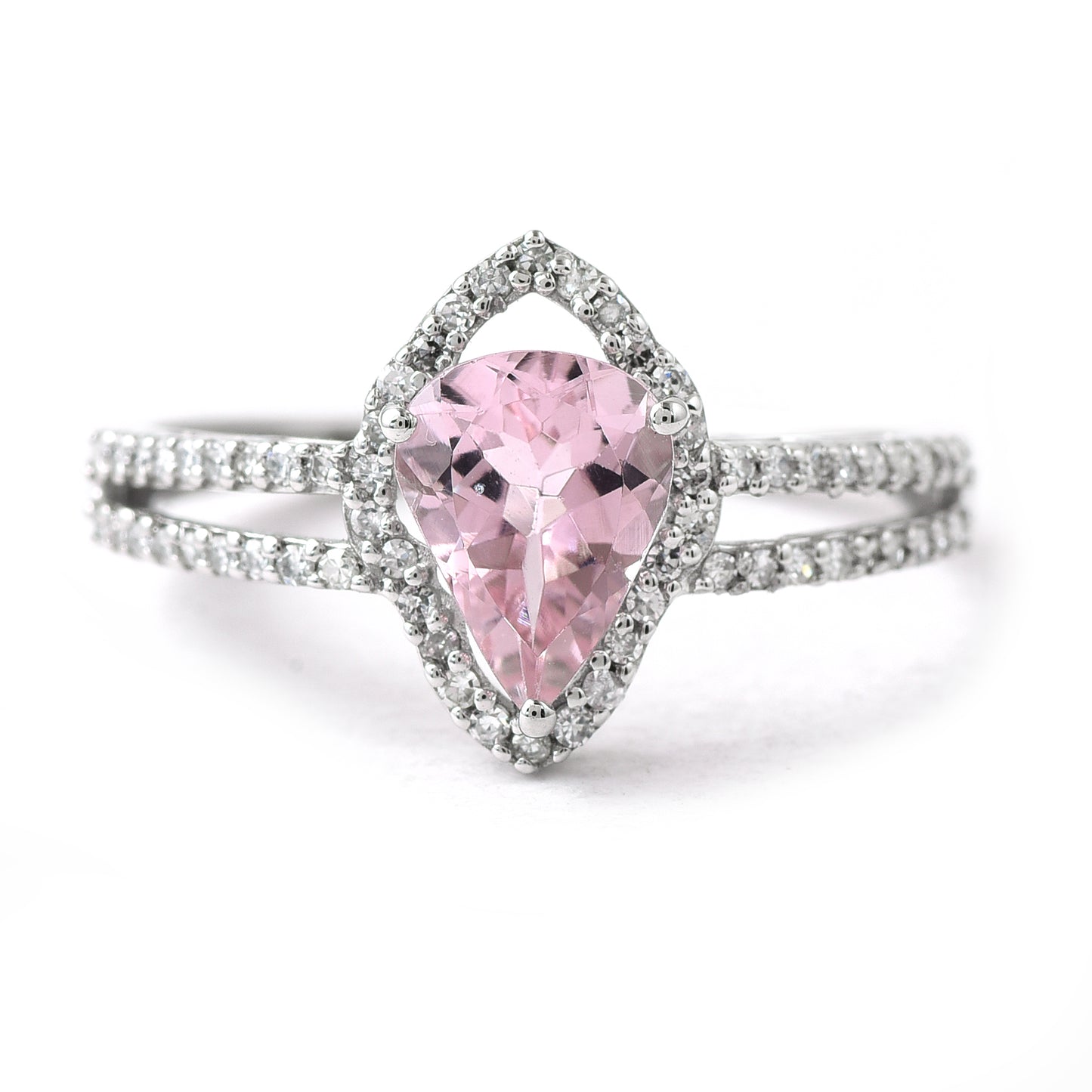 3.16 Ct Pear Mixed Cut Natural Tourmaline 950 Platinum Ring