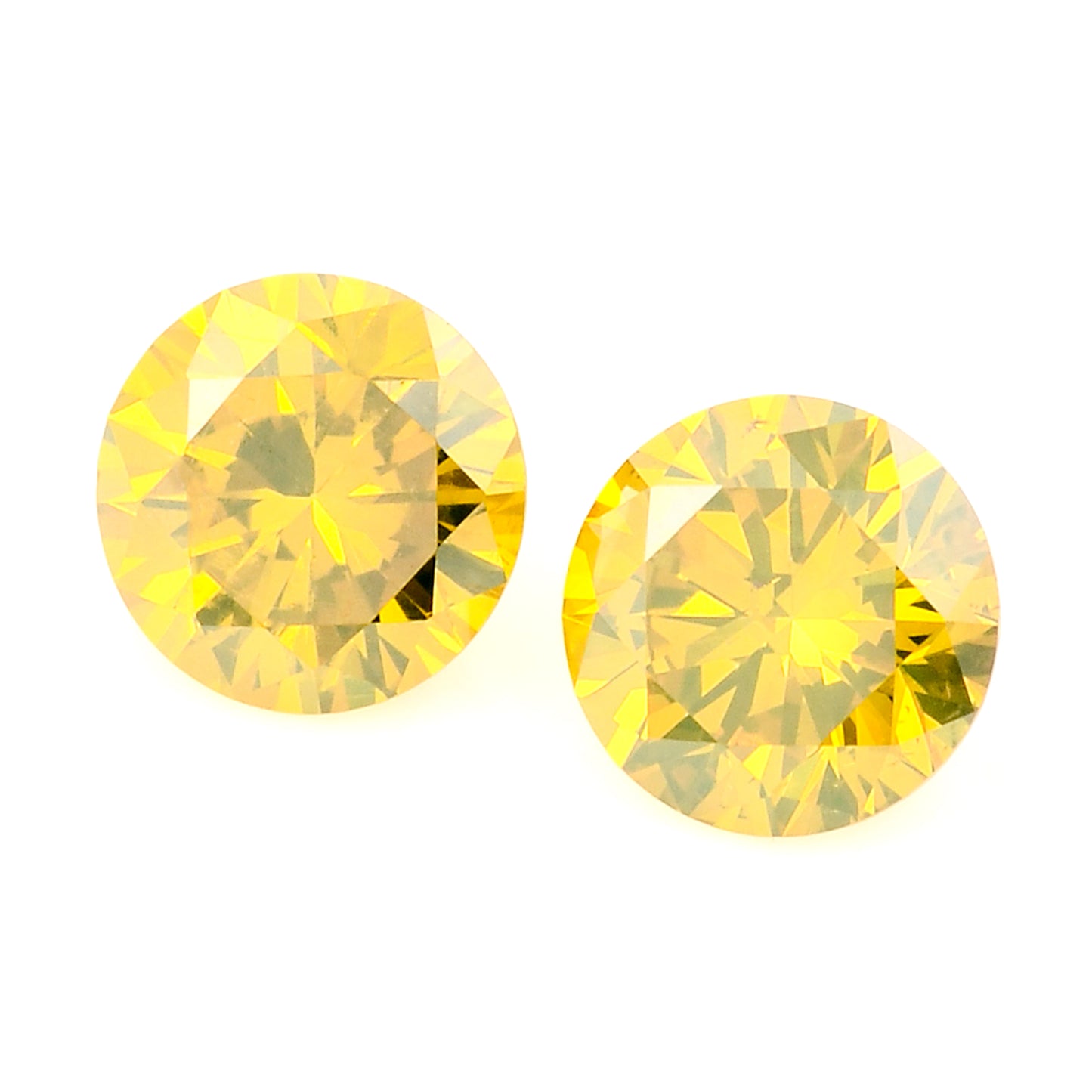 0.43 Yellow Diamond Round Loose Gemstone