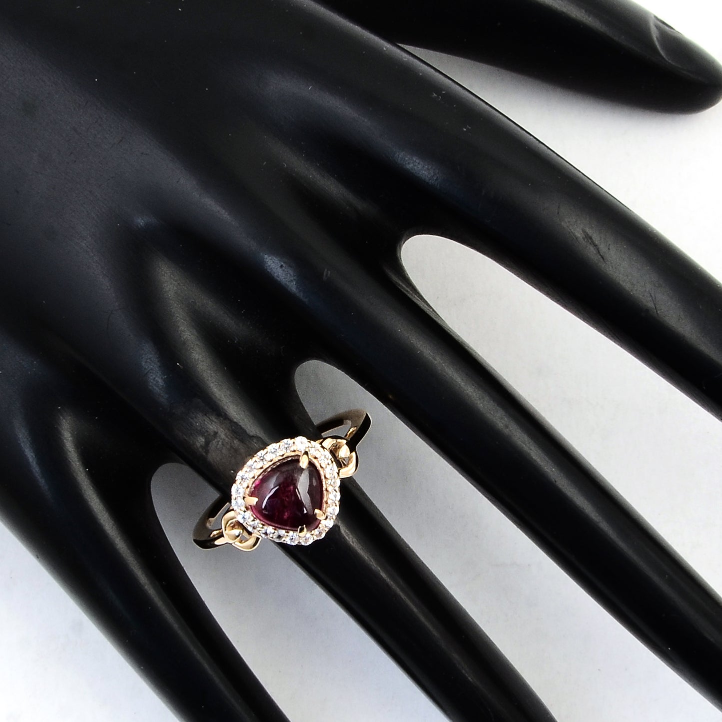 2.18 Ct Heart Tourmaline 14K Gold Ring