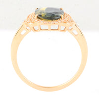 2.77 Ct Oval Mixed Cut Natural Bi Coloured Sapphire 14K Gold Ring