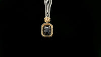 3.29 Ct Octagon Natural Sapphire 14K Gold Pendant