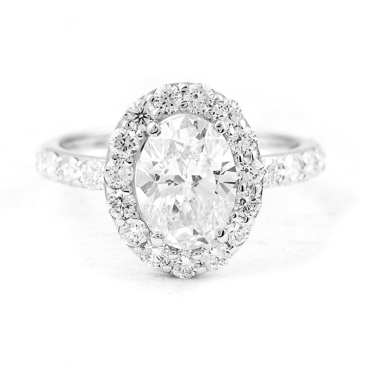 2.97 Carats Lab Grown Diamond 14K Gold Ring