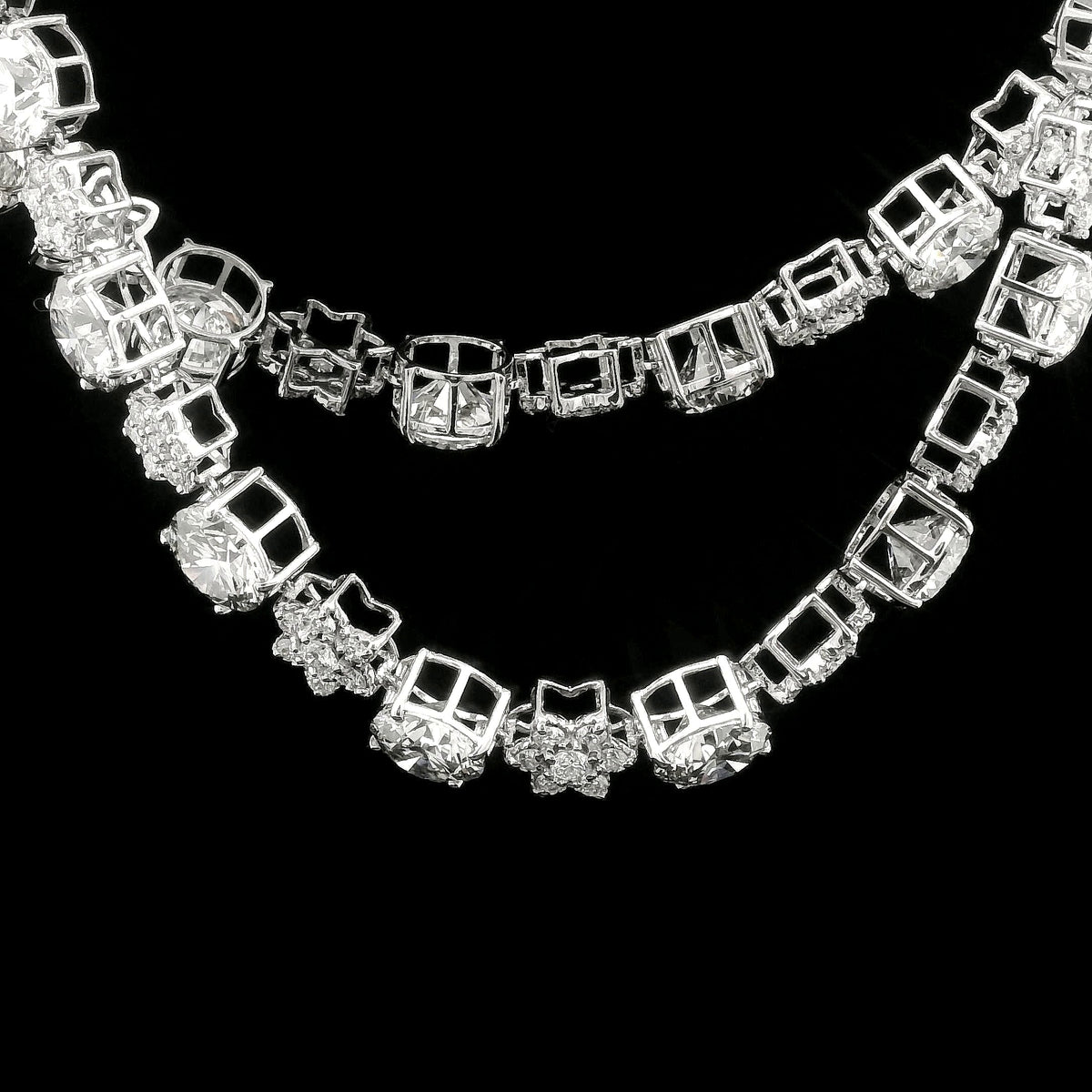 52.91 Ct Round Lab Grown Diamond 14K Gold Necklace