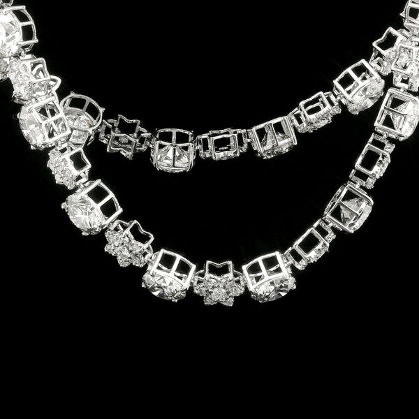 52.91 Ct Round Lab Grown Diamond 14K Gold Necklace