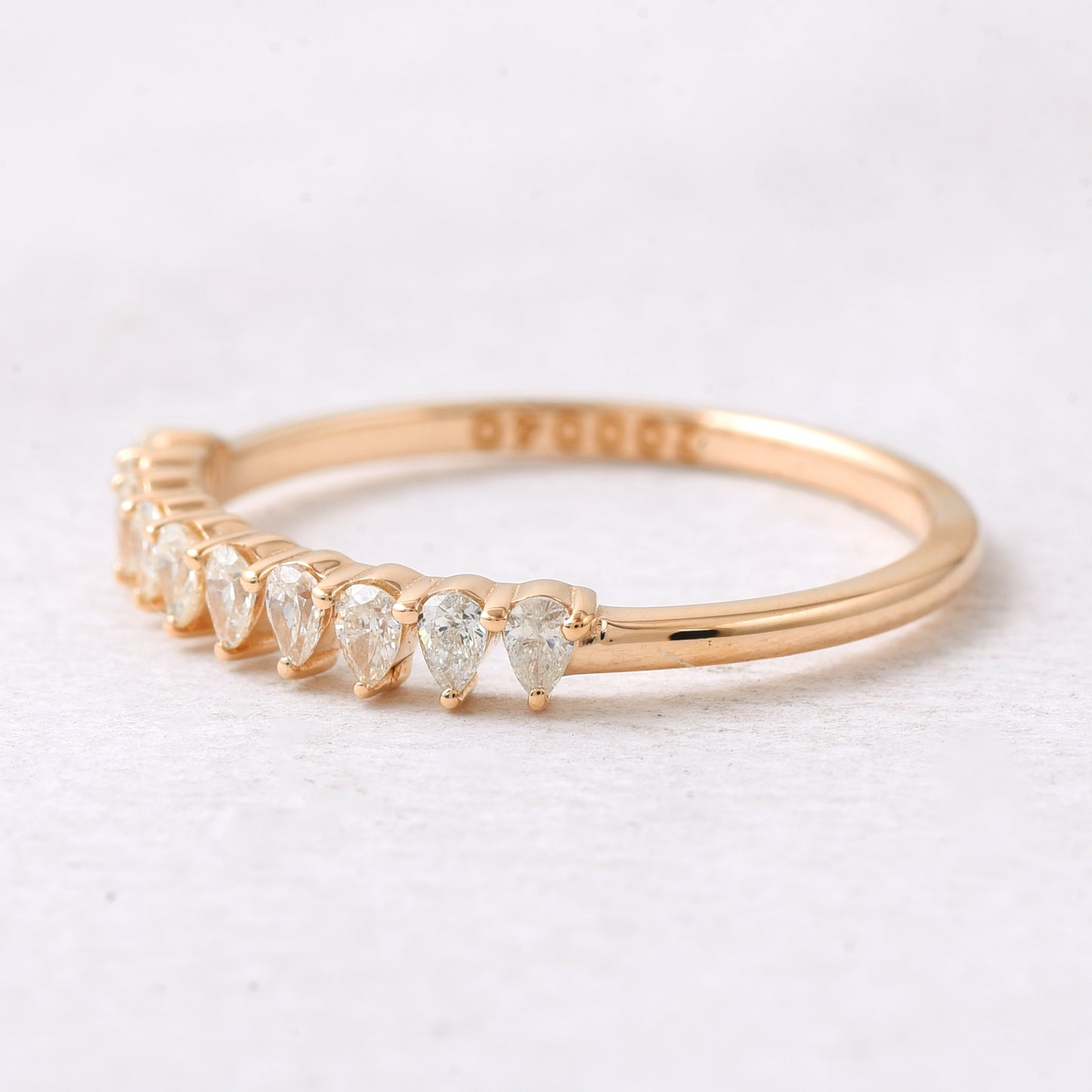 0.29 Ct Pear Diamond 14K Gold Ring