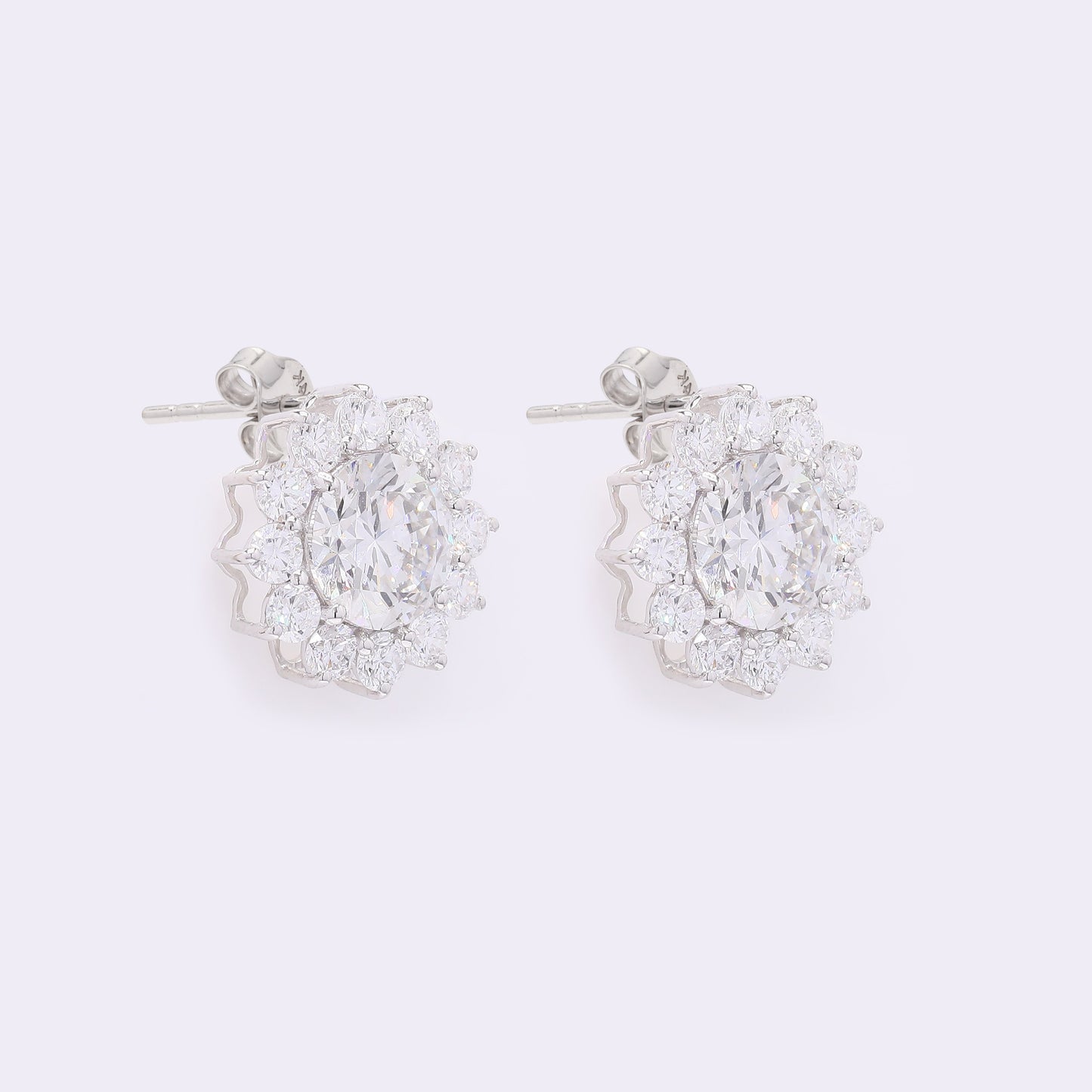4.71 Carats Lab Grown Diamond 14K Gold Earrings