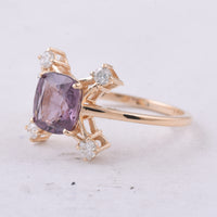 2.34 Ct Cushion Natural Spinel 14K Gold Ring