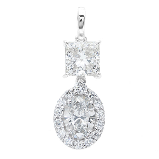 3.15 Carats Lab Grown Diamond 14K Gold Pendant