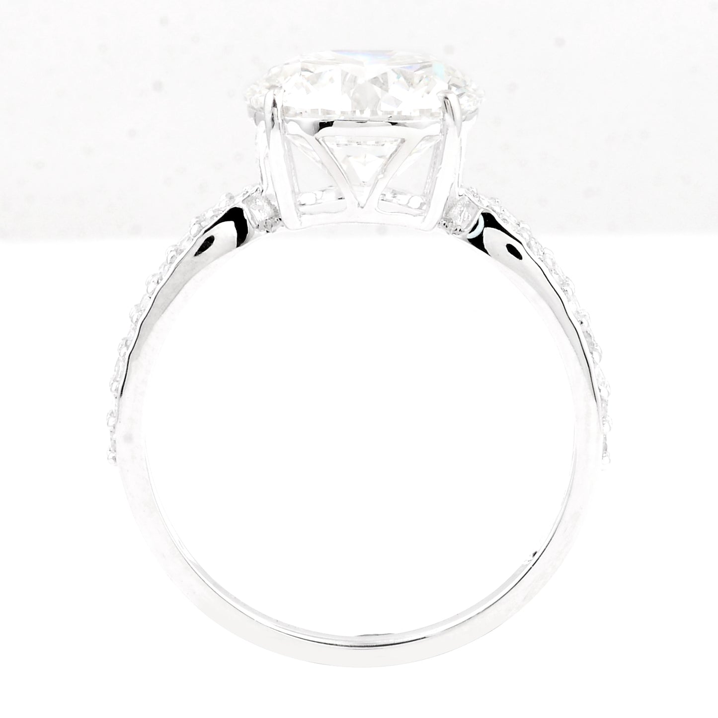3.89 Carats Lab Grown Diamond 14K Gold Ring