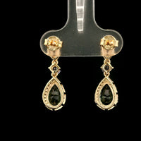 3.20 Ct Pear Tourmaline 14K Gold Earrings
