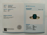 2.29 Ct Octagon Step Cut Natural Emerald 14K Gold Ring