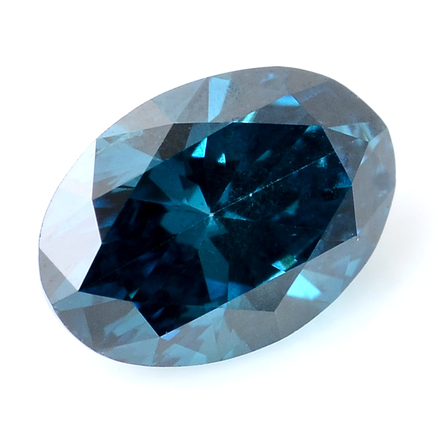 0.33 Carat Blue Diamond Oval Loose Gemstone
