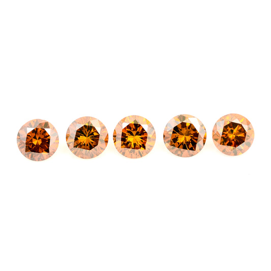 0.84 Red Diamond Round Loose Gemstone