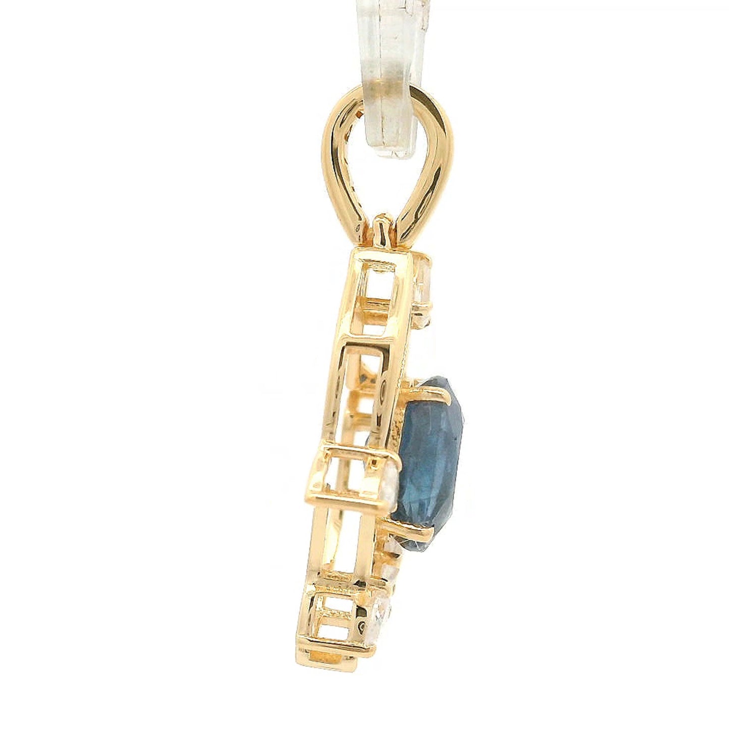 1.42 Ct Oval Sapphire 14K Gold Pendant
