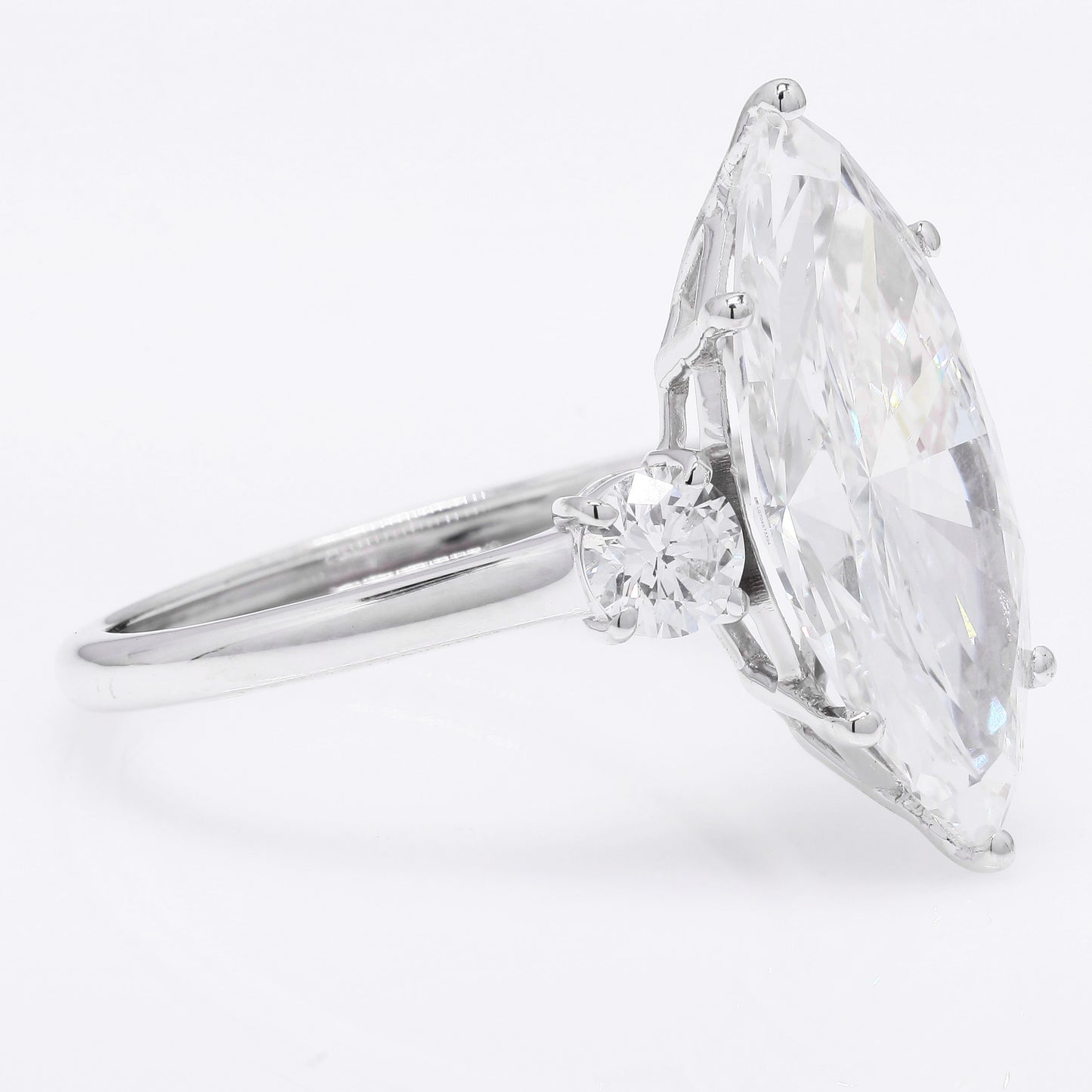 5.48 Ct Marquise Brilliant Lab Grown Diamond 14K Gold Ring