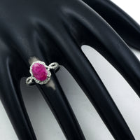 1.36 Ct Oval Mixed Cut Natural Ruby 950 Platinum Ring