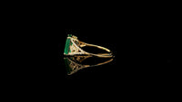 2.29 Ct Octagon Natural Emerald 14K Gold Ring