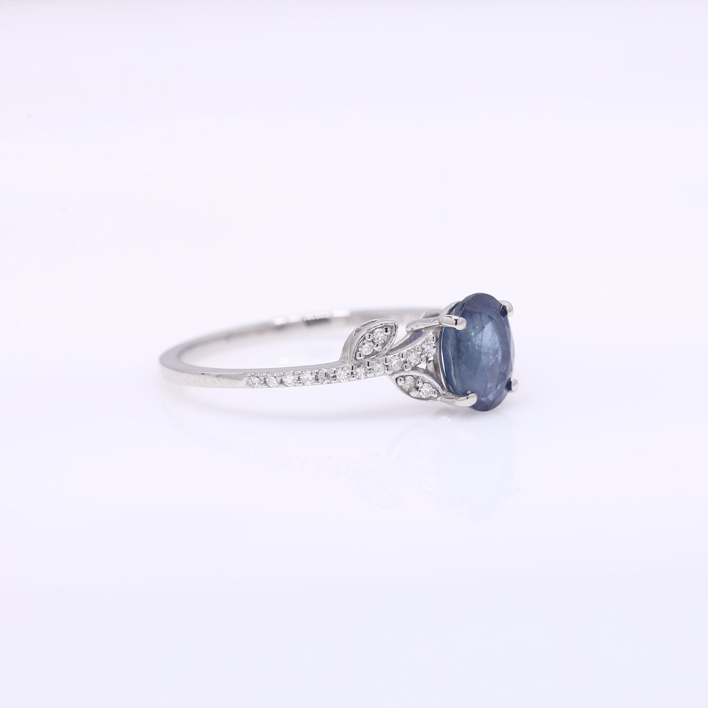 1.34 Ct Oval Mixed Cut Natural Sapphire 950 Platinum Ring