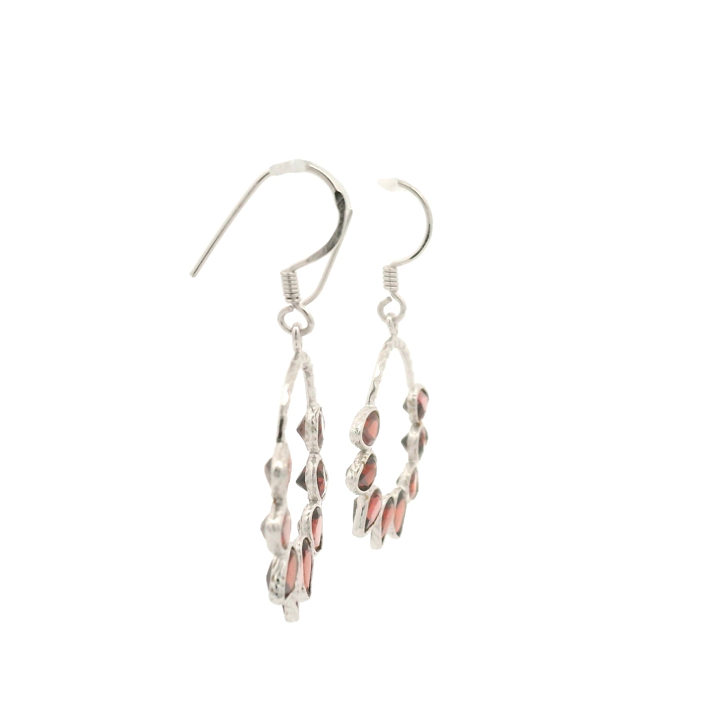 8.63 Ct Garnet 925 Sterling Silver Earrings