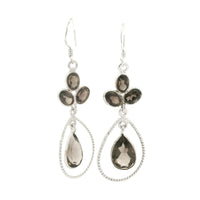 10.45 Ct Smoky Quartz 925 Sterling Silver Earrings