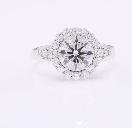 2.57 Carats Lab Grown Diamond 14K Gold Ring