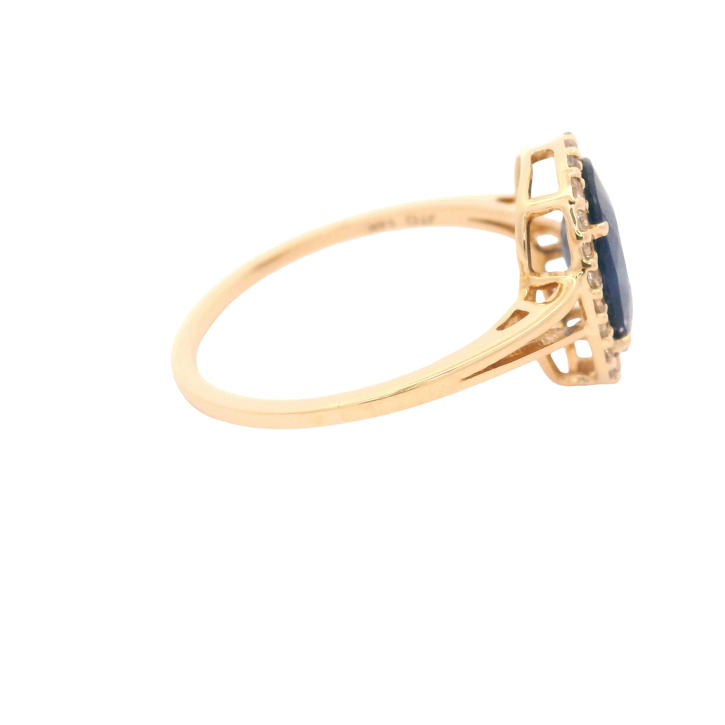 1.82 Ct Oval Sapphire 14K Gold Ring