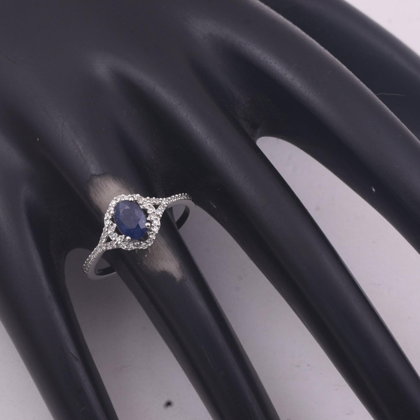 1.19 Ct Oval Mixed Cut Natural Sapphire 950 Platinum Ring