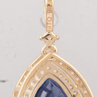 3.35 Ct Pear Sapphire 9K Gold Pendant