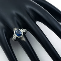 2.48 Ct Oval Mixed Cut Natural Sapphire 950 Platinum Ring