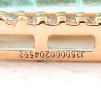 1.09 Ct Rectangle Step Cut Natural Emerald 14K Gold Pendant