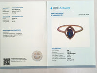 1.16 Ct Oval Mixed Cut Natural Sapphire 14K Gold Ring