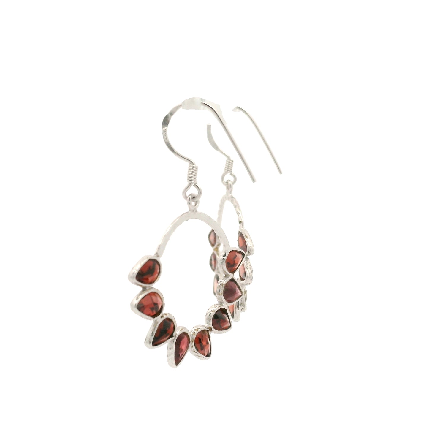 8.30 Ct Garnet 925 Sterling Silver Earrings