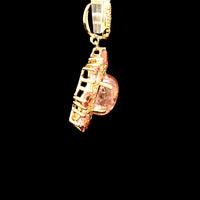 2.45 Ct Oval Tourmaline 14K Gold Pendant