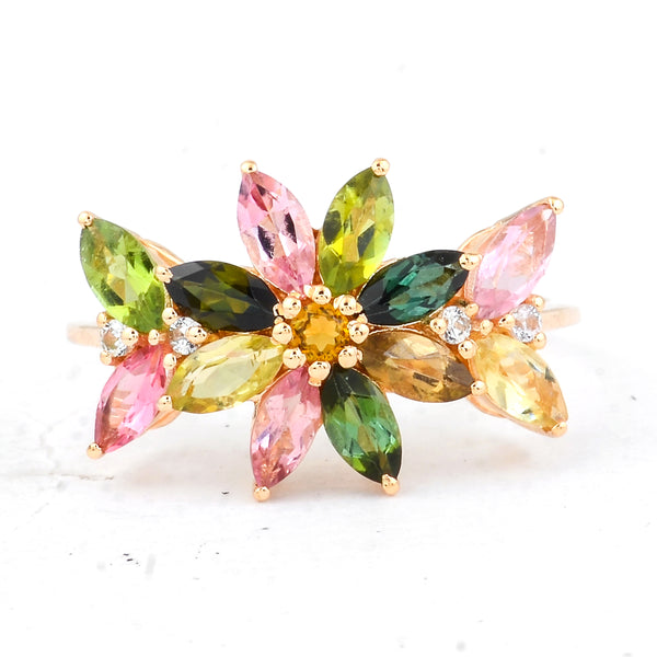 1.04 Ct Marquise Tourmaline 14K Gold Ring