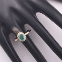 0.73 Ct Oval Emerald 9K Gold Ring