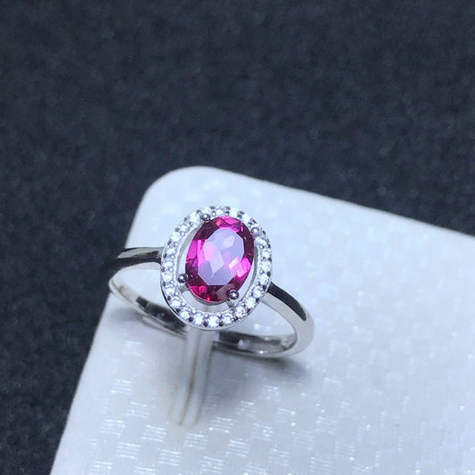 Red Topaz 925 Sterling Silver Ring