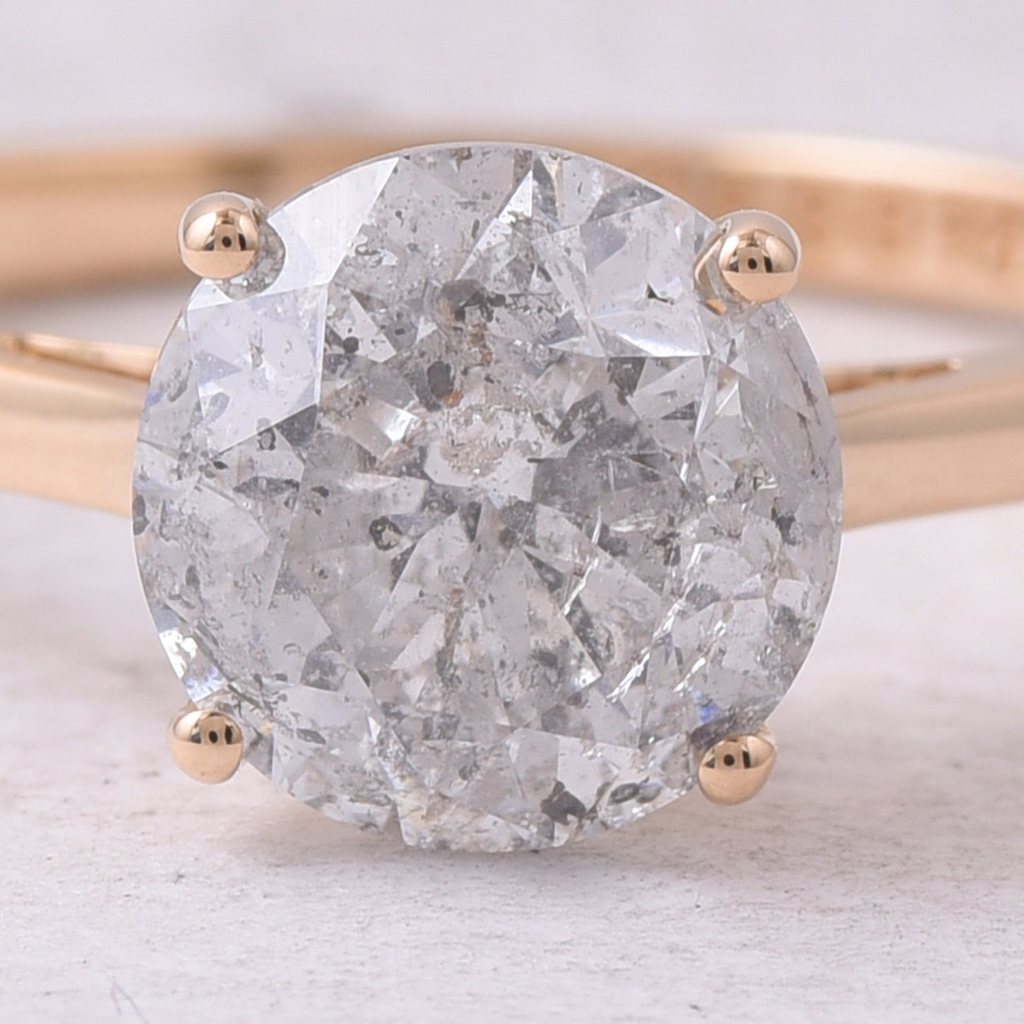 2.08 Ct Round Diamond 14K Gold Ring