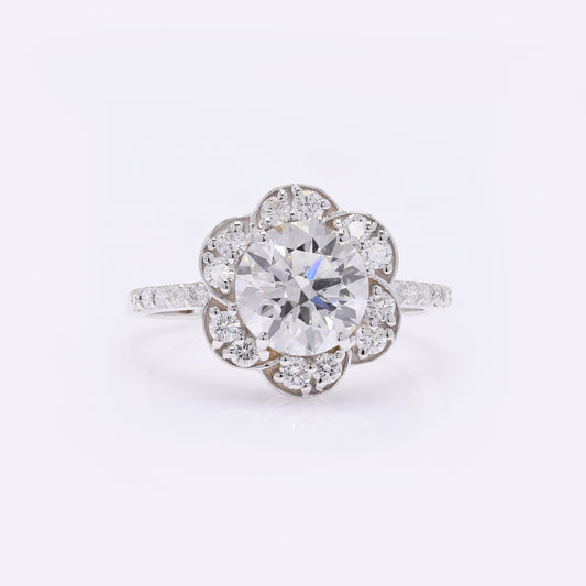 2.48 Carats Lab Grown Diamond 14K Gold Ring