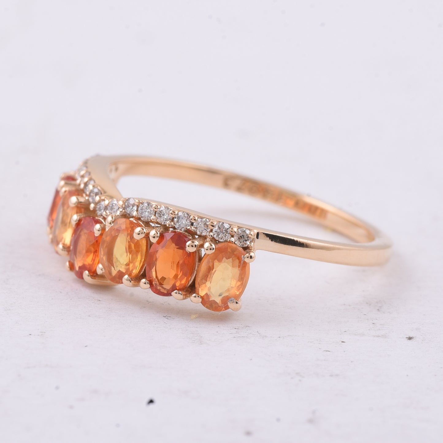1.64 Ct Oval Natural Multi-Coloured Sapphire 14K Gold Ring
