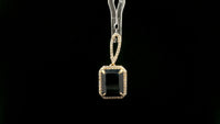 3.41 Ct Octagon Natural Sapphire 14K Gold Pendant