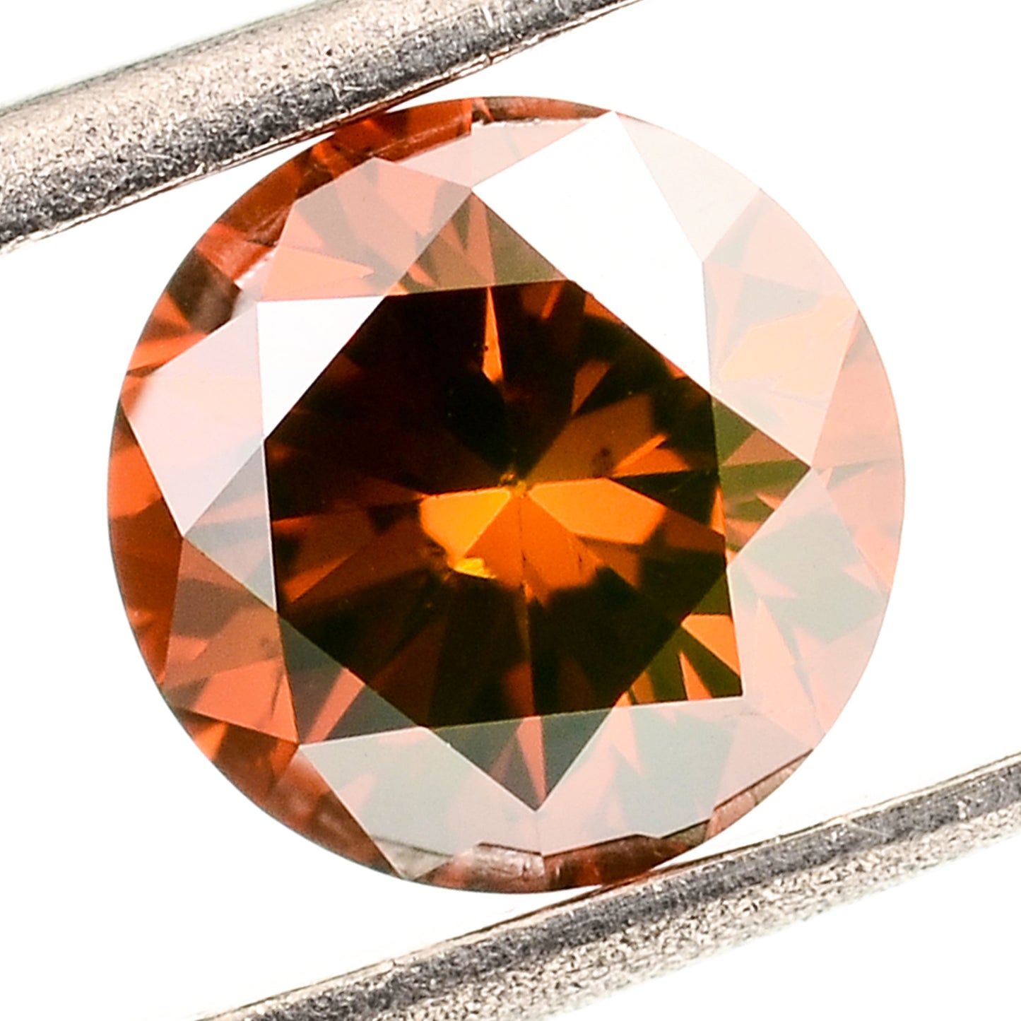 0.25 Red Diamond Round Loose Gemstone