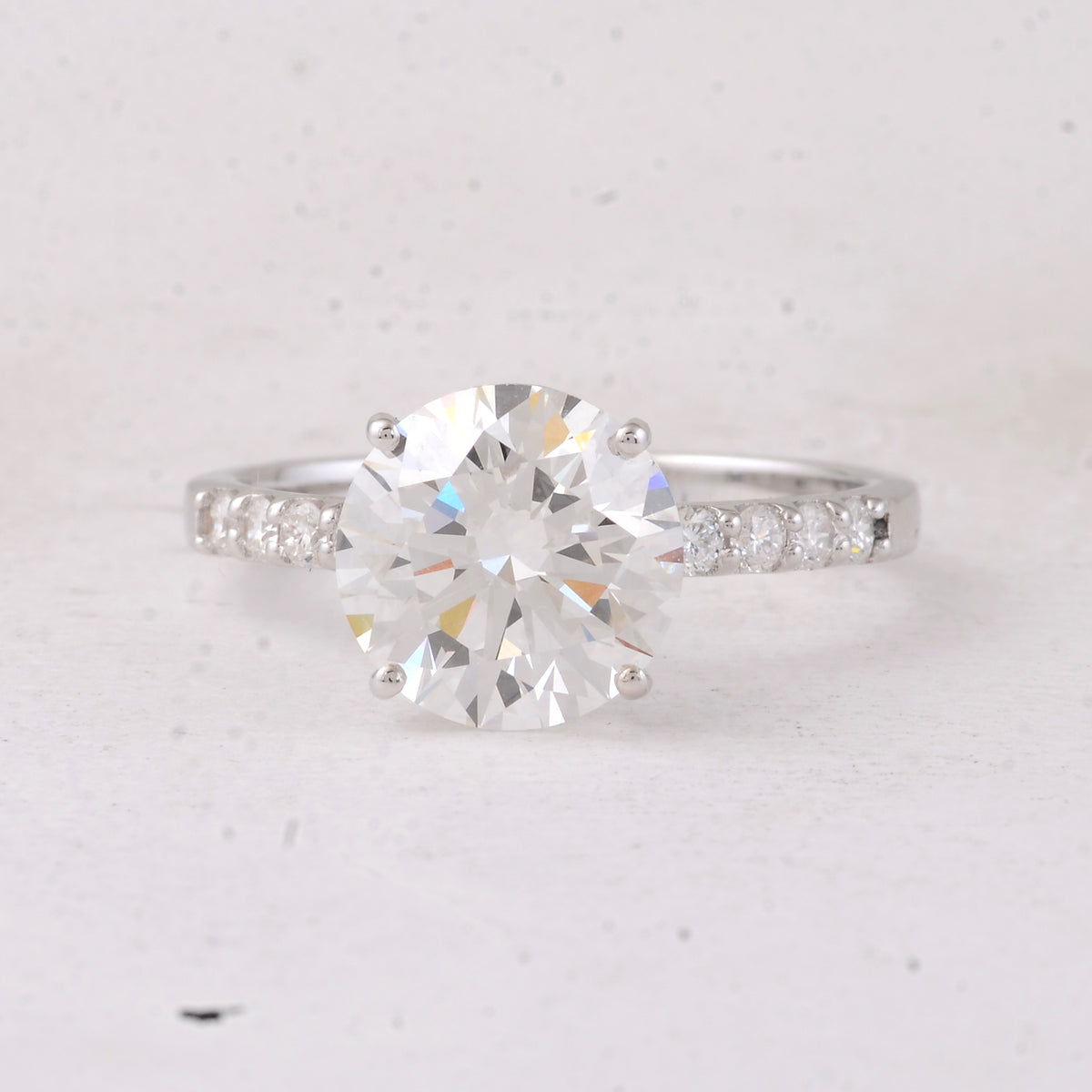 3.33 Carats Lab Grown Diamond 14K Gold Ring