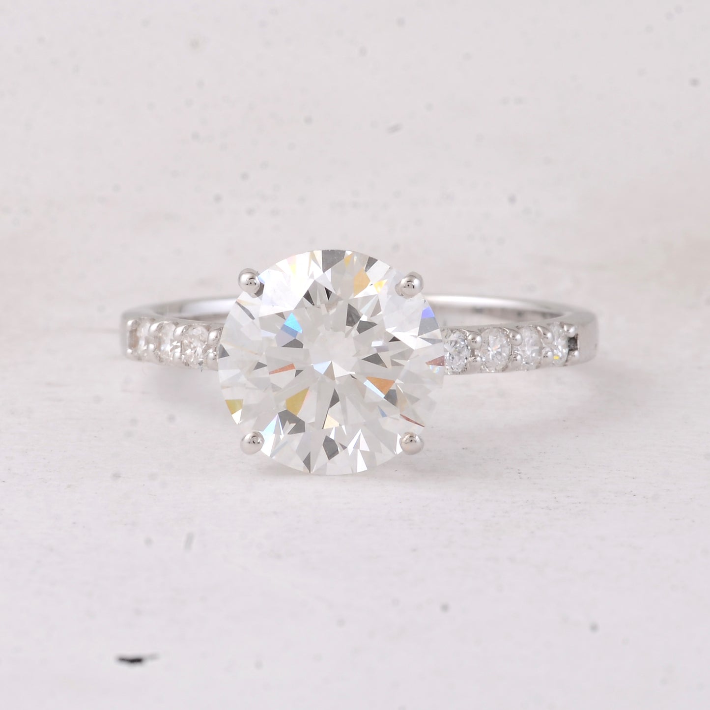 3.33 Carats Lab Grown Diamond 14K Gold Ring