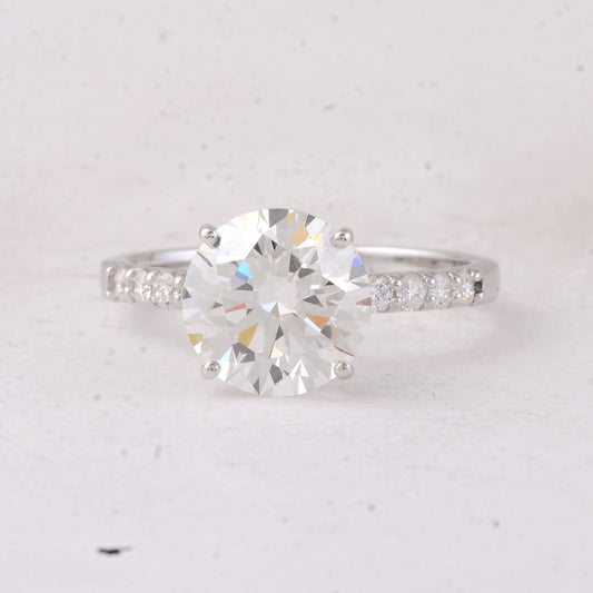 3.33 Carats Lab Grown Diamond 14K Gold Ring