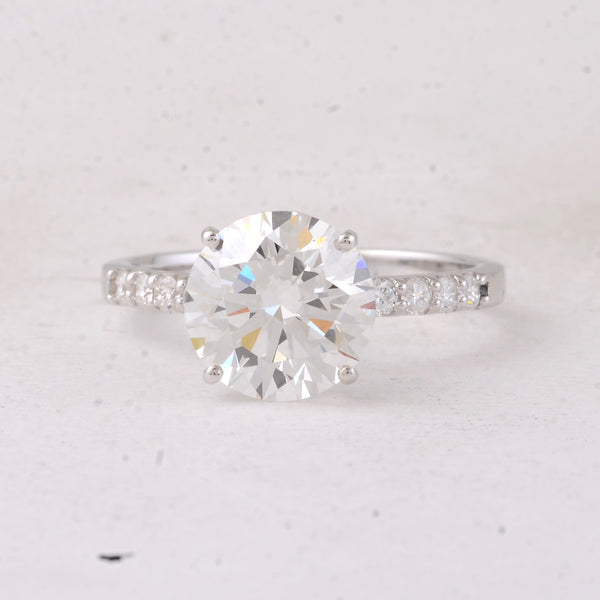 3.33 Carats Lab Grown Diamond 14K Gold Ring