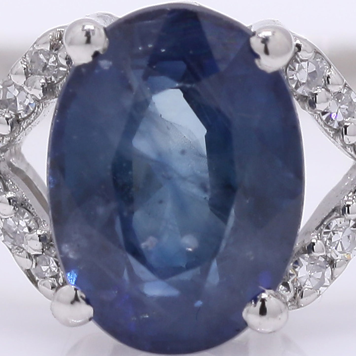 1.27 Ct Oval Mixed Cut Natural Sapphire 950 Platinum Ring