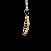 1.68 Ct Square Tanzanite 14K Gold Pendant